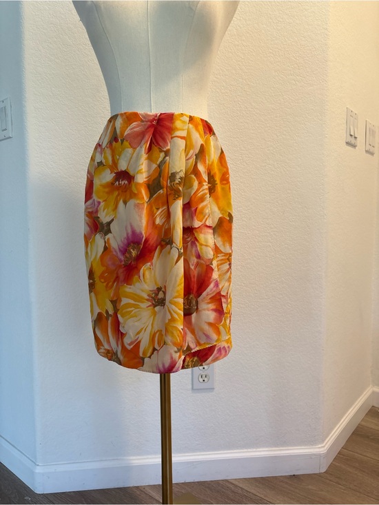 Dresses & Skirts - Vintage Liz Claiborne Collection 100% Silk Floral Wrap Midi Skirt | Y2K